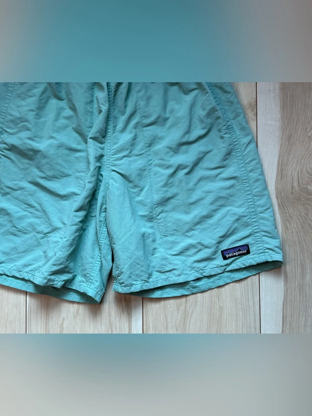 Patagonia Baggies Shorts Men’s Small Mint Green Lined Outdoor Hiking Swim trunks